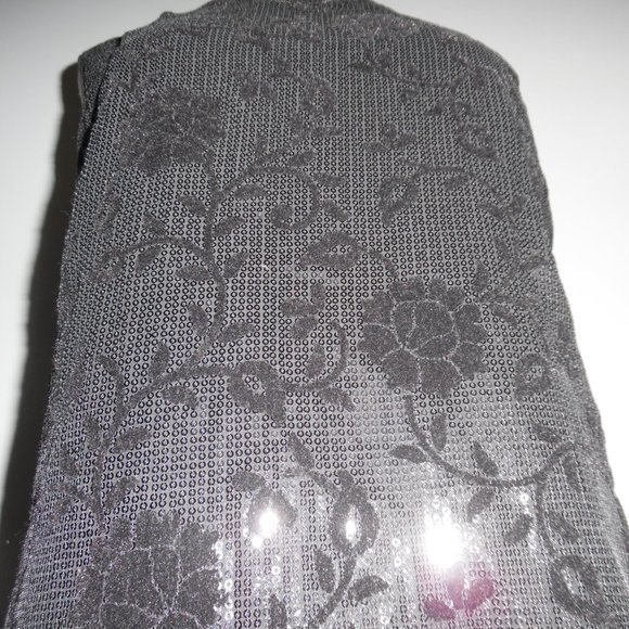 The‎ Kooples Sequin Sleeveless Cocktail Velvet Floral Black Shift Elegant Dress - Picture 12 of 13